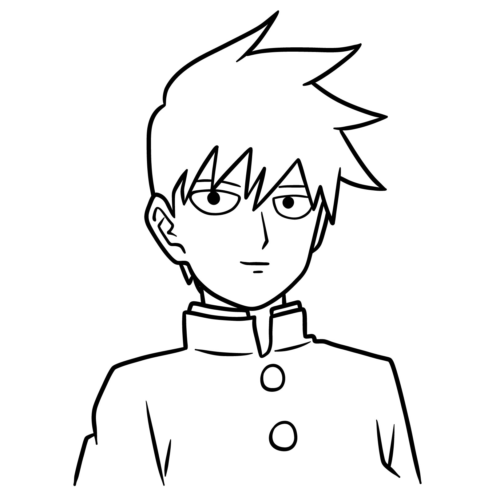 How to Draw Ritsu Kageyama from Mob Psycho 100 - step 13