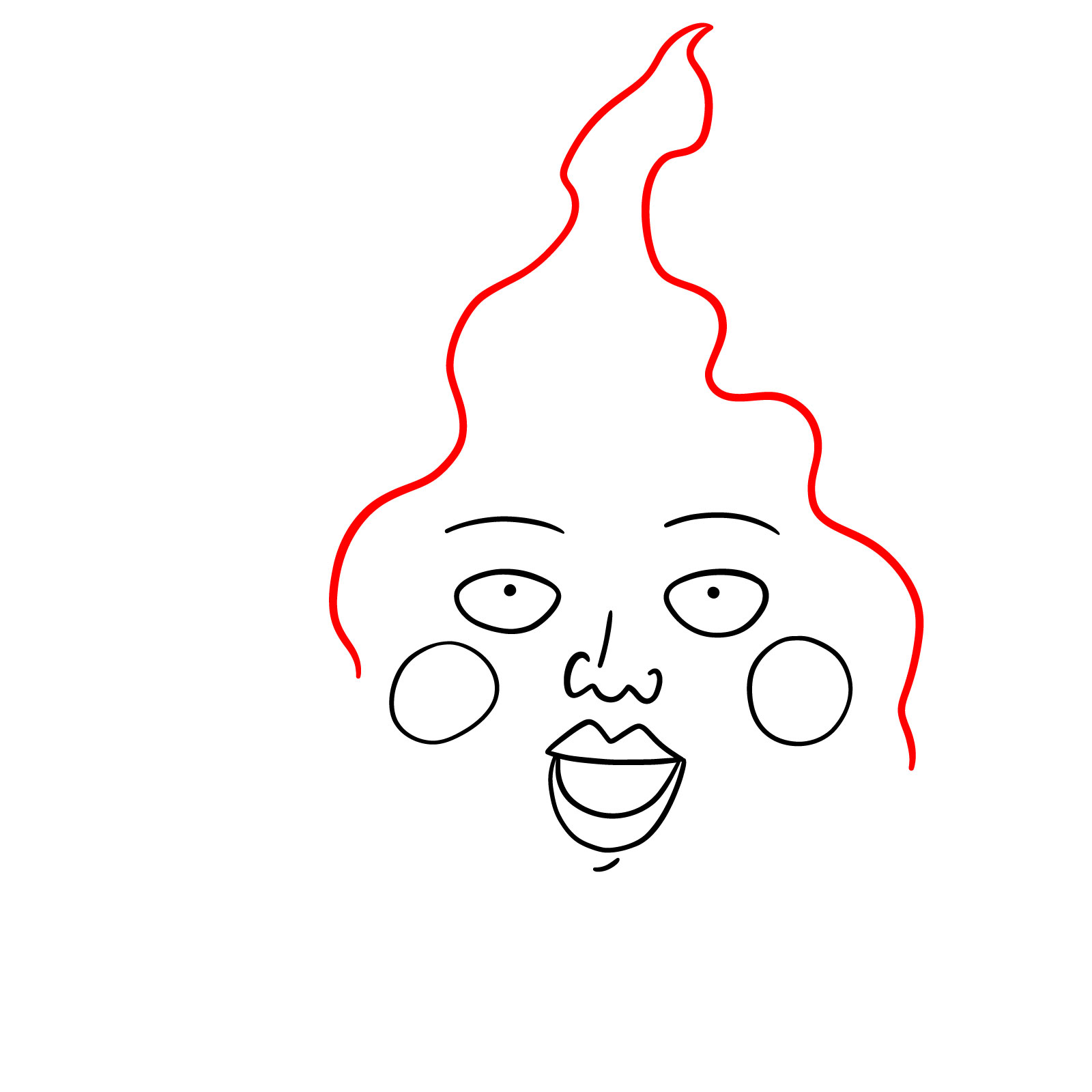 How to Draw Dimple from Mob Psycho 100 - step 06
