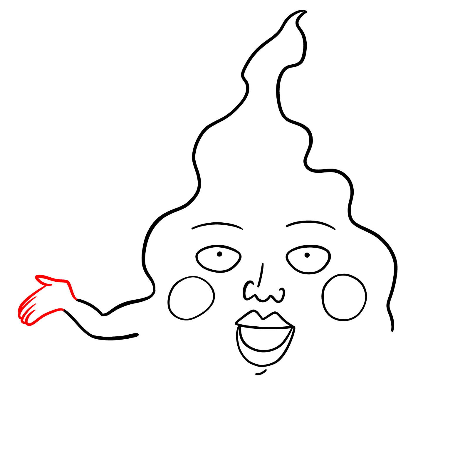 How to Draw Dimple from Mob Psycho 100 - step 08