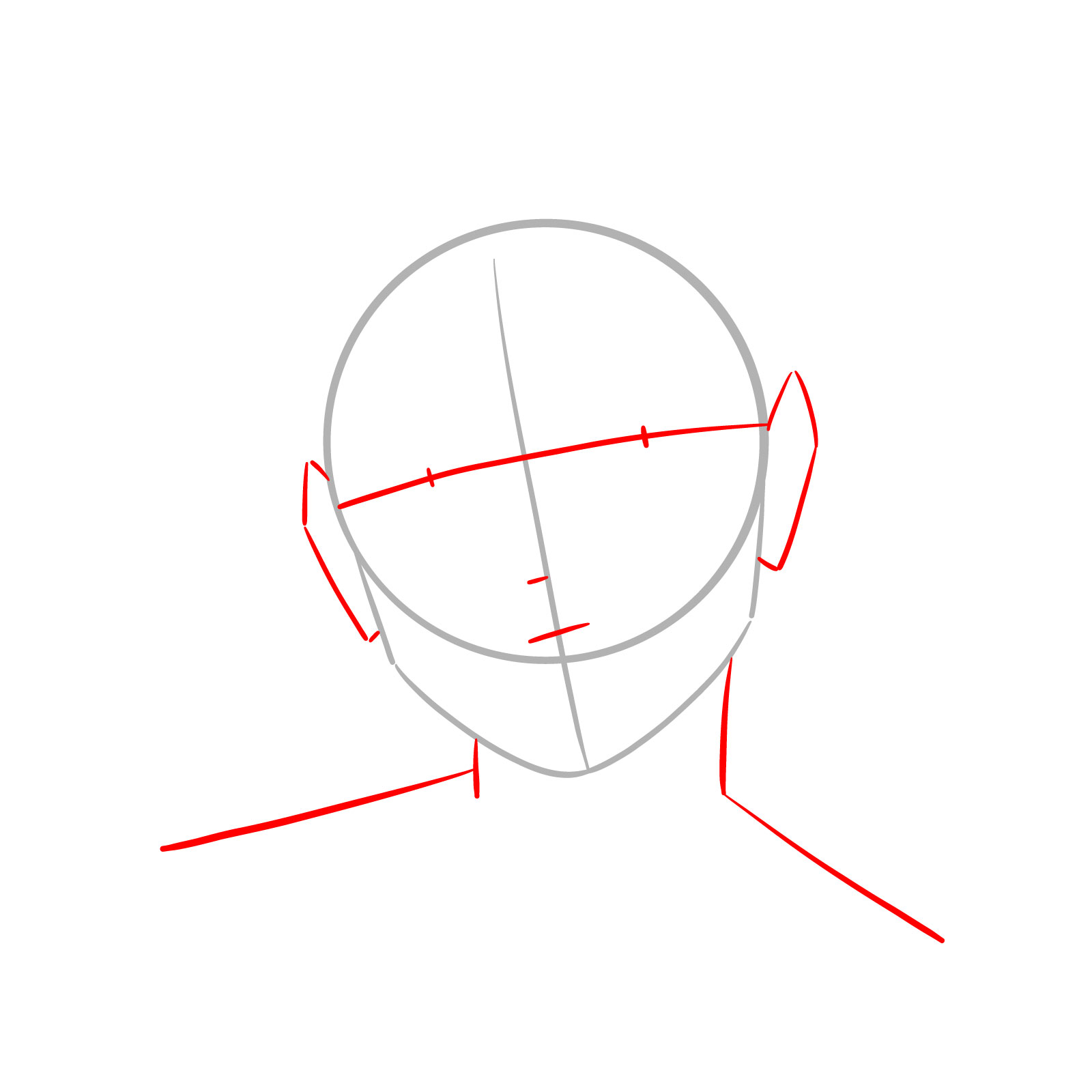 How to Draw Arataka Reigen from Mob Psycho 100 - step 02
