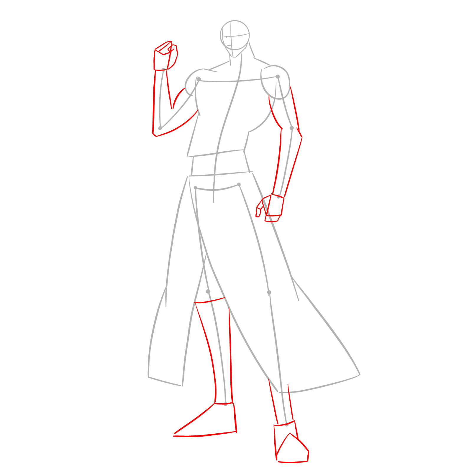 How to Draw Thor from Shuumatsu no Valkyrie - step 03