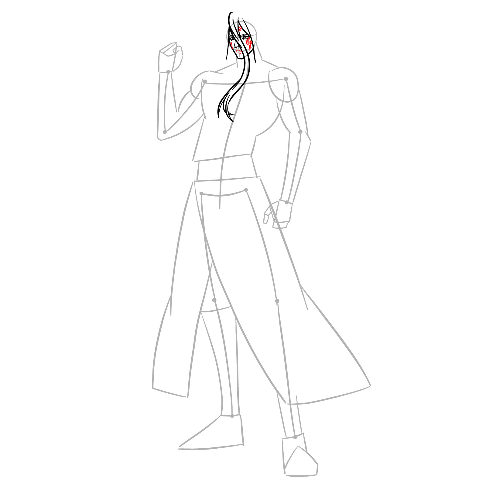 How to Draw Thor from Shuumatsu no Valkyrie - step 08