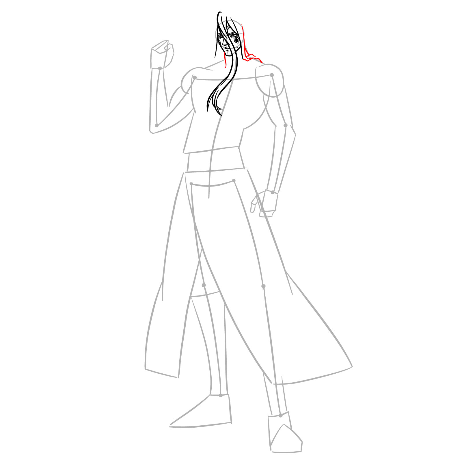 How to Draw Thor from Shuumatsu no Valkyrie - step 09