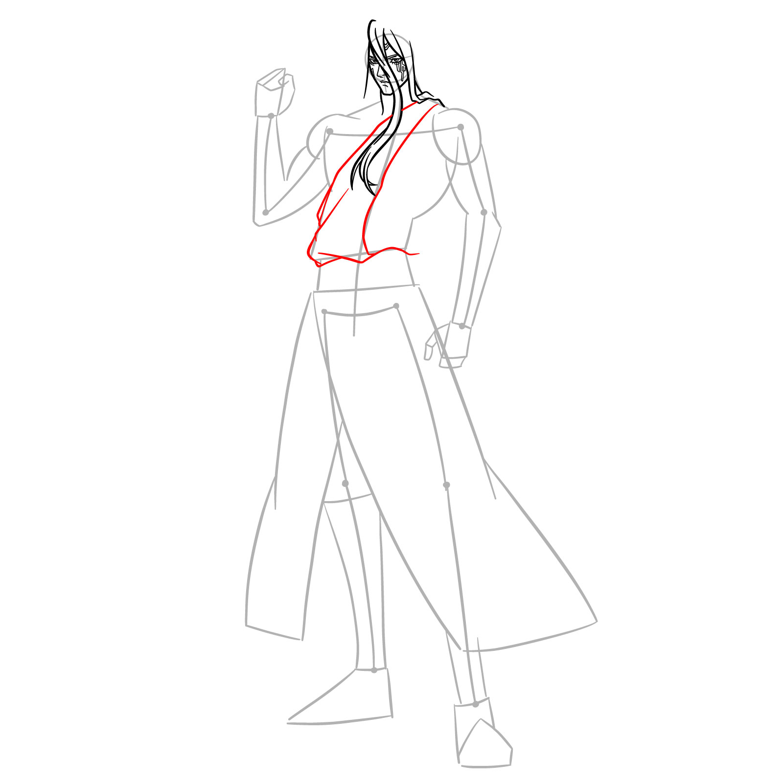 How to Draw Thor from Shuumatsu no Valkyrie - step 10