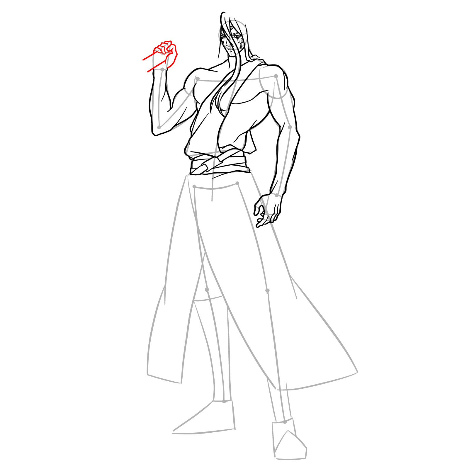 How to Draw Thor from Shuumatsu no Valkyrie - step 17