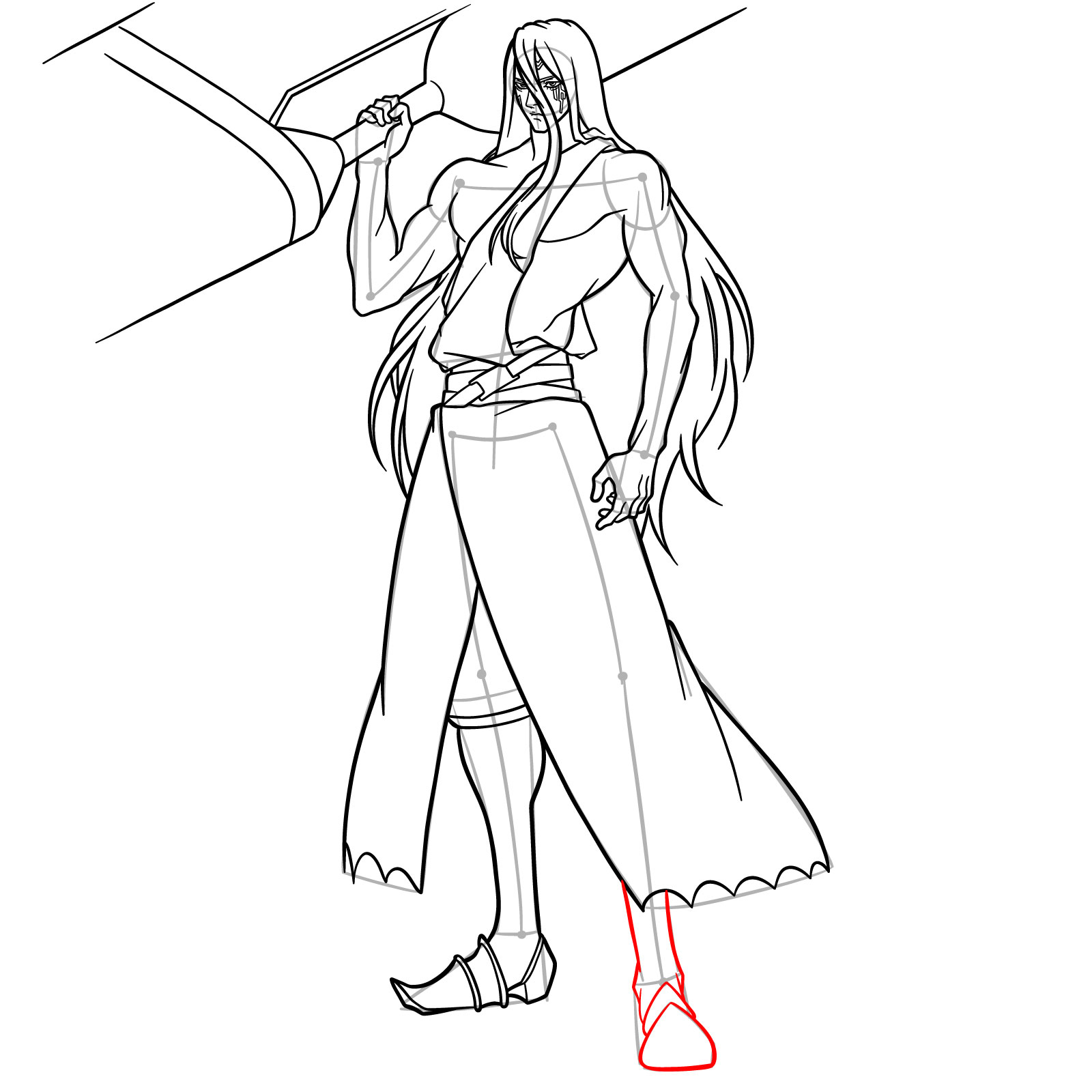 How to Draw Thor from Shuumatsu no Valkyrie - step 25