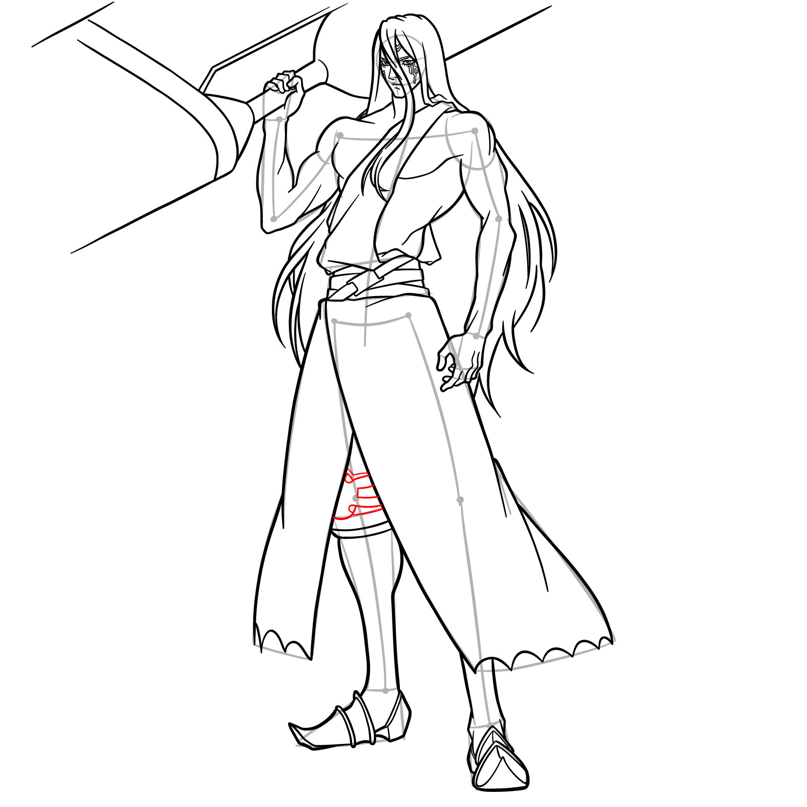 How to Draw Thor from Shuumatsu no Valkyrie - step 27
