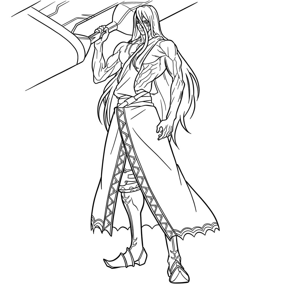 How to Draw Thor with Mjolnir from Shuumatsu no Valkyrie