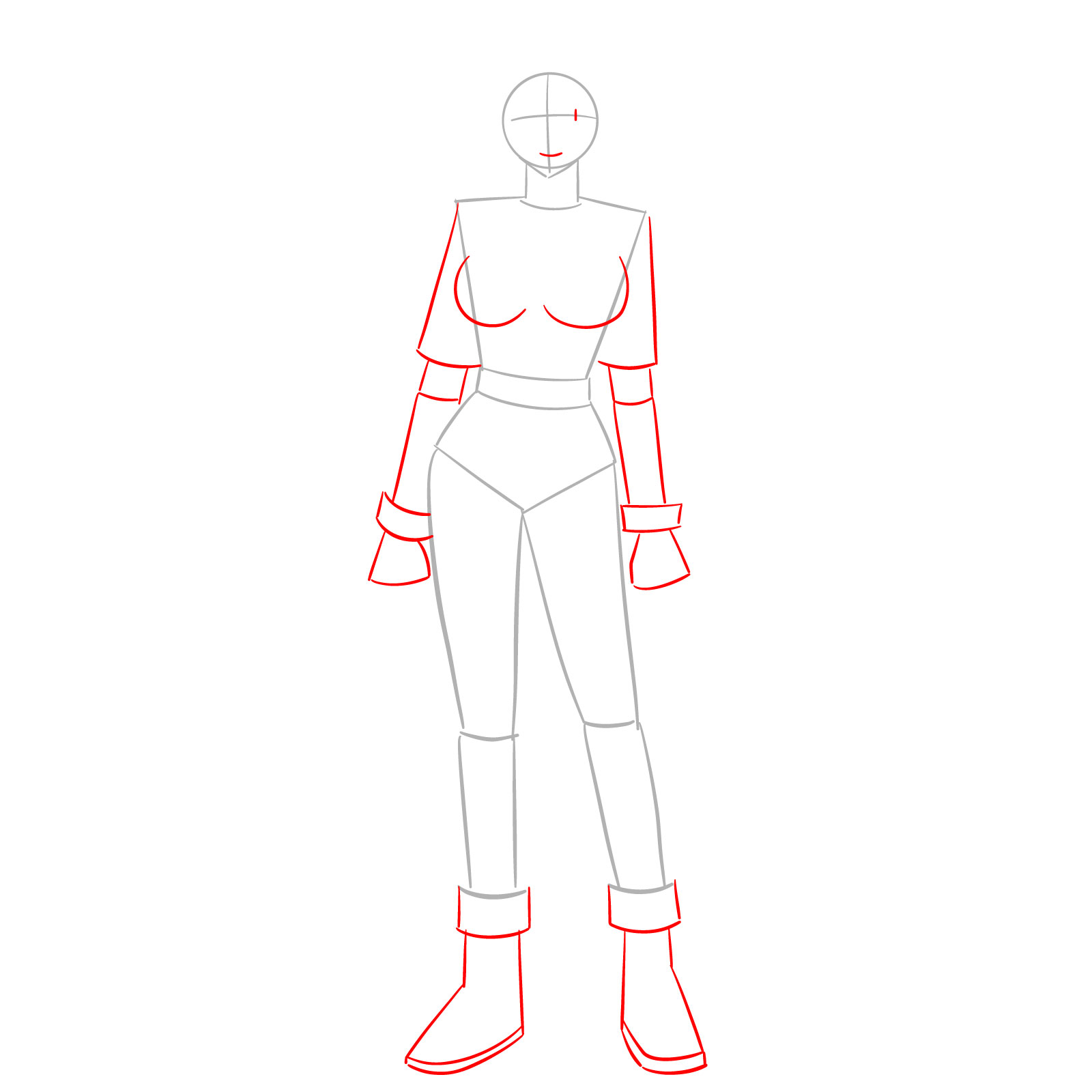 How to Draw Seras Victoria from OVA - step 02