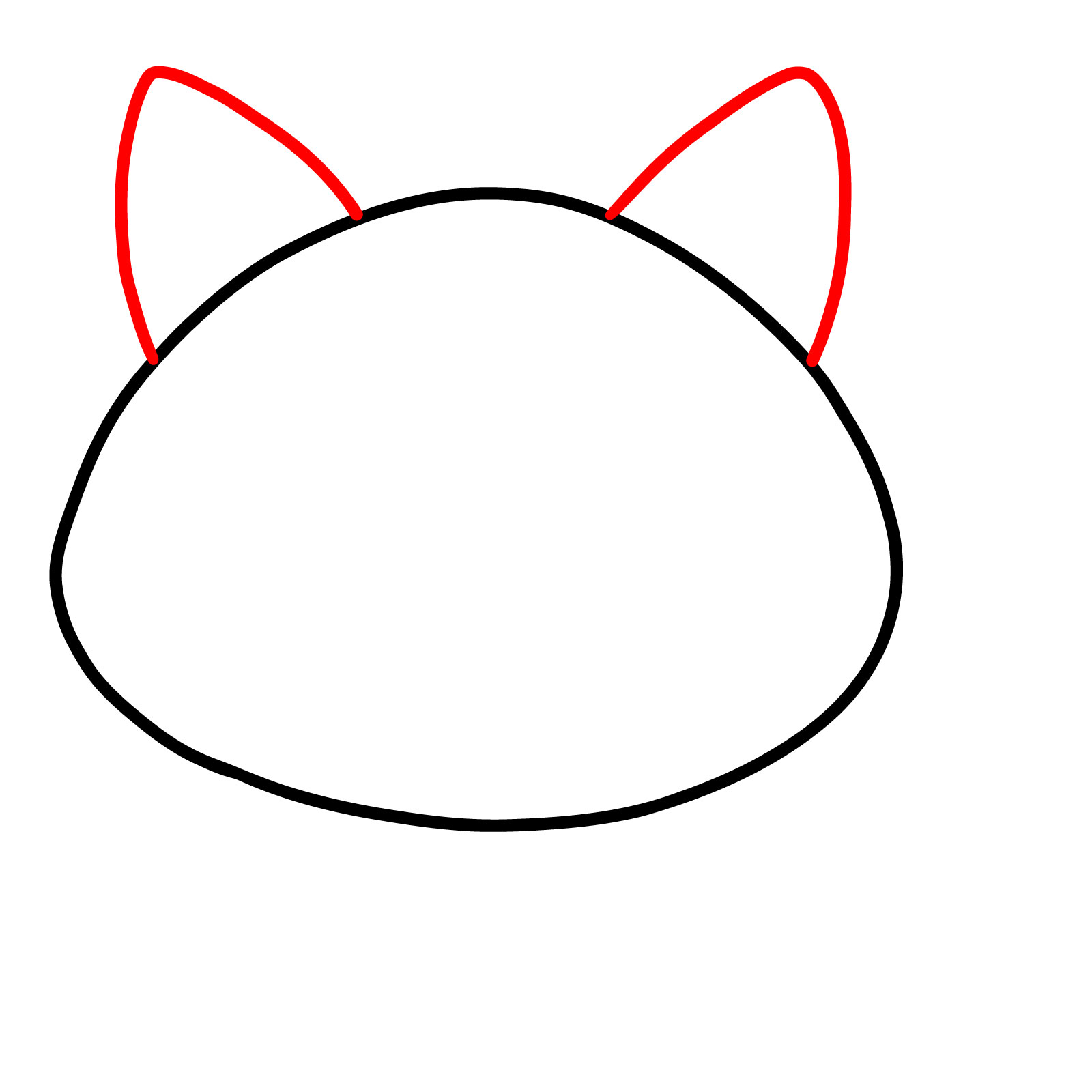 Pudgy Paws Cat Easy Drawing - step 02