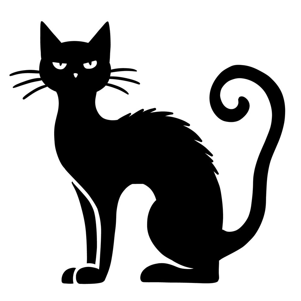 Step-by-Step Tutorial: Draw a Classic Halloween Cat Silhouette