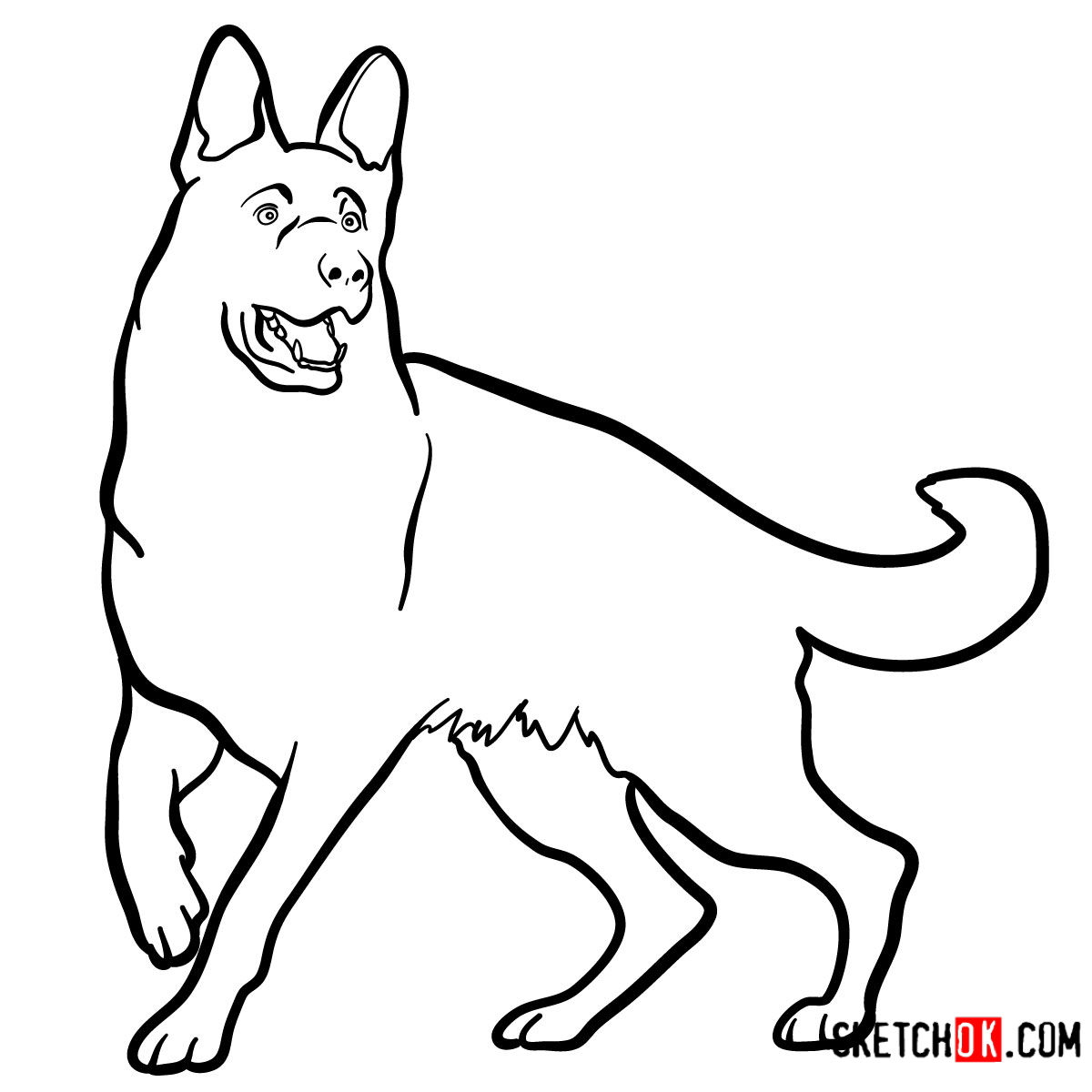 Easy Drawings Of German Shepherds