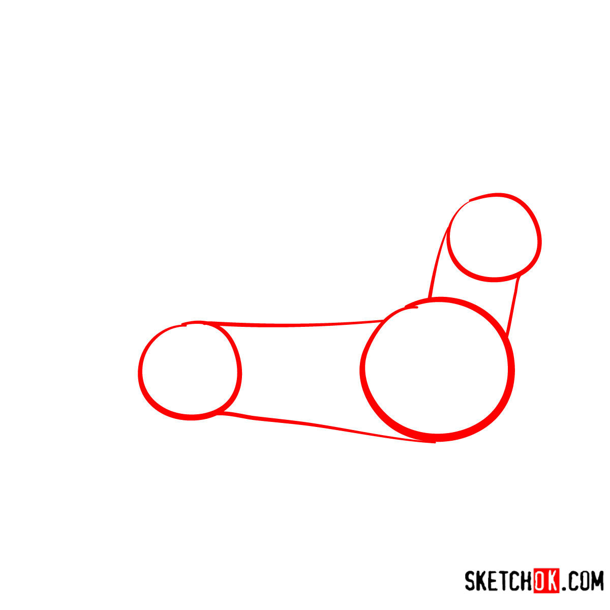 How to draw the Dachshund dog - step 01