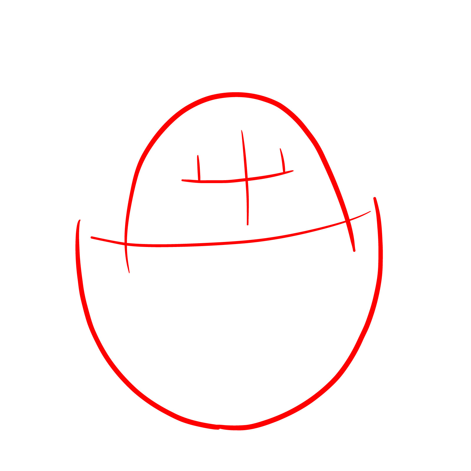 How to Draw a Chick Hatching from an Egg - step 01