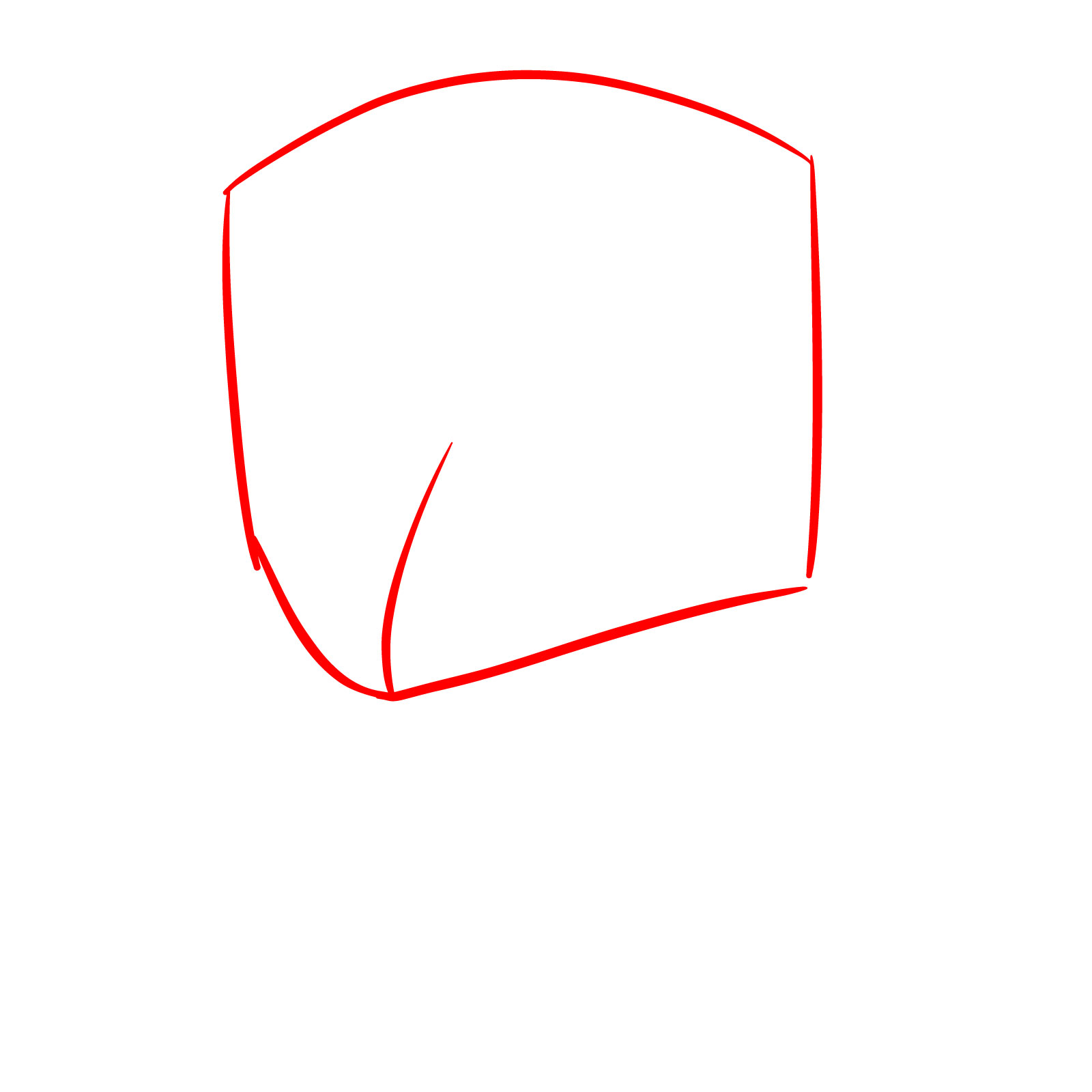 How to Draw an Emu Head in 3/4 View - step 01