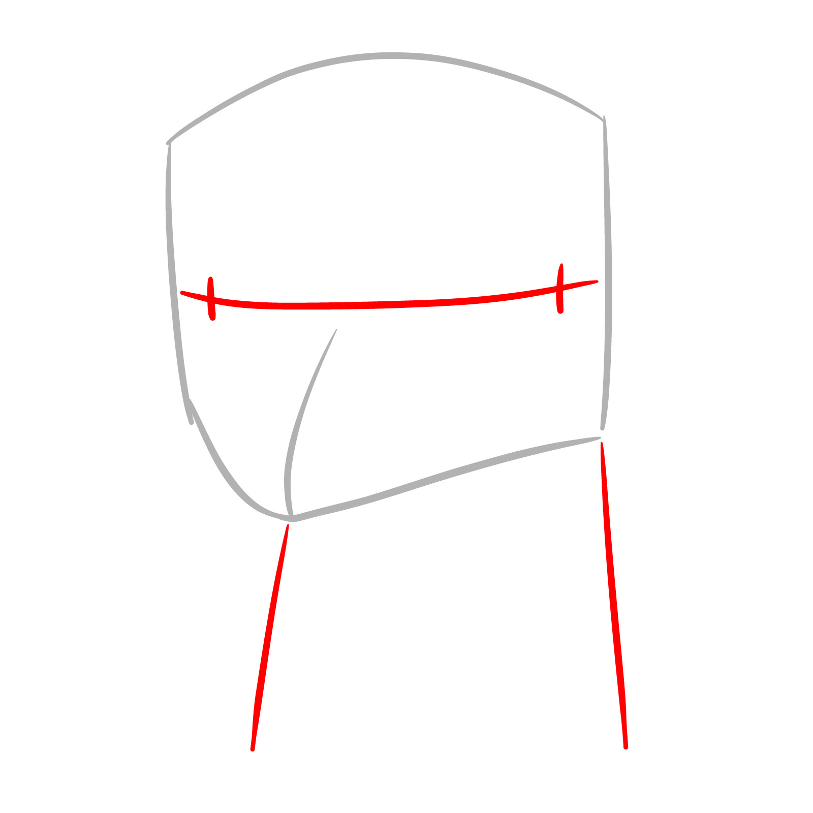 How to Draw an Emu Head in 3/4 View - step 02