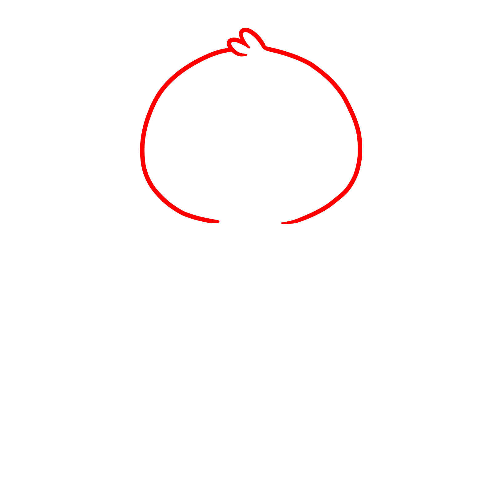 How to Draw a Cartoon Duckling - step 01