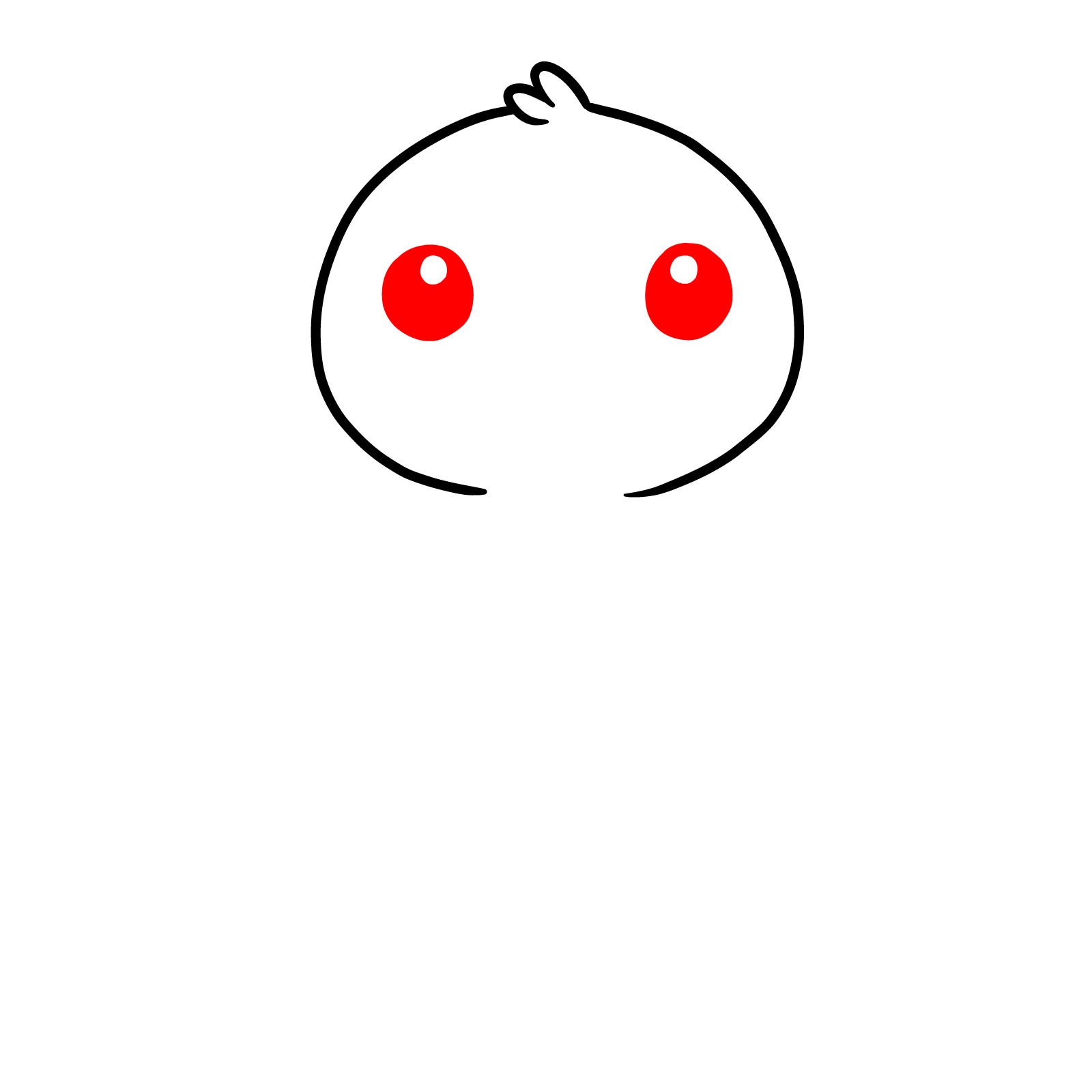 How to Draw a Cartoon Duckling - step 02