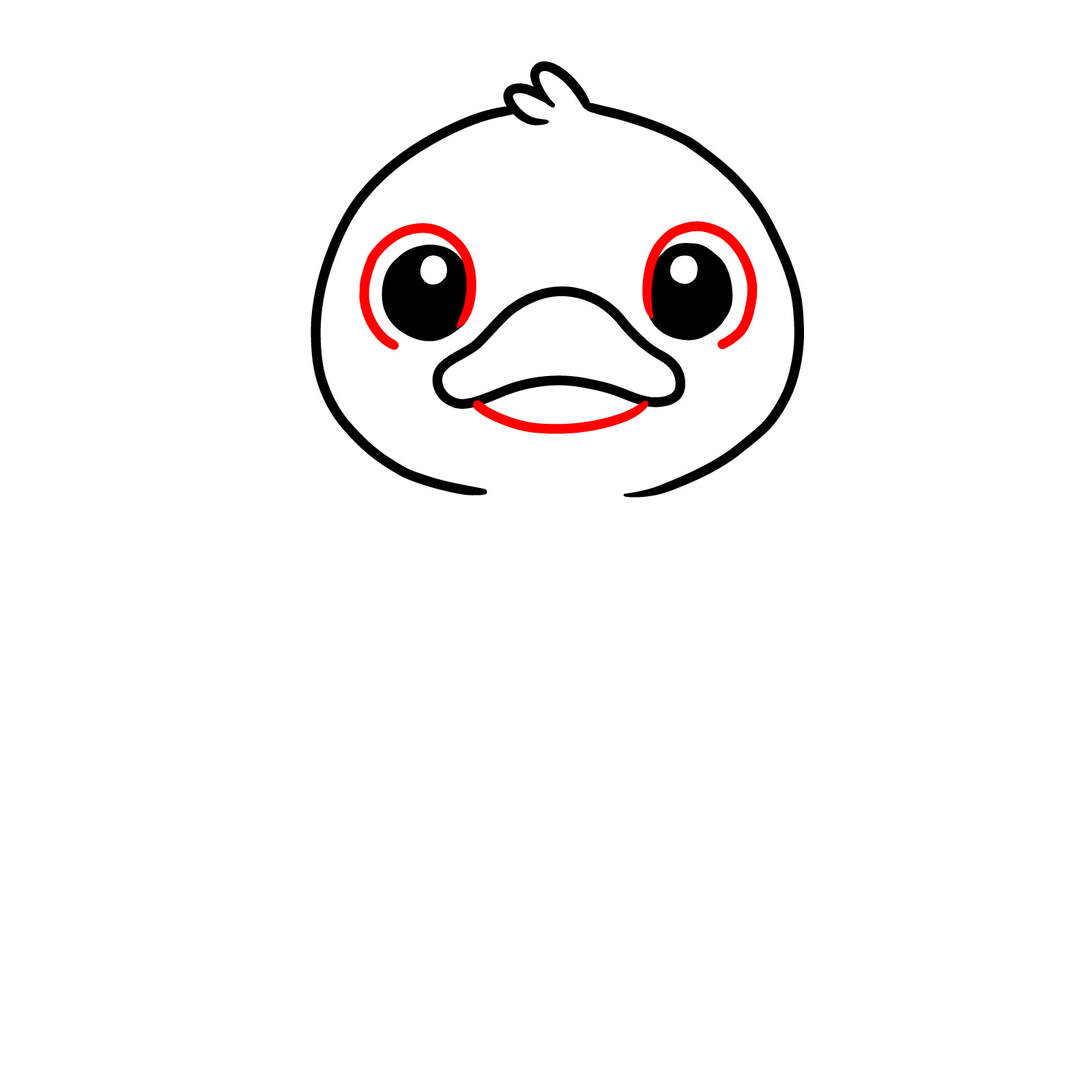 How to Draw a Cartoon Duckling - step 04