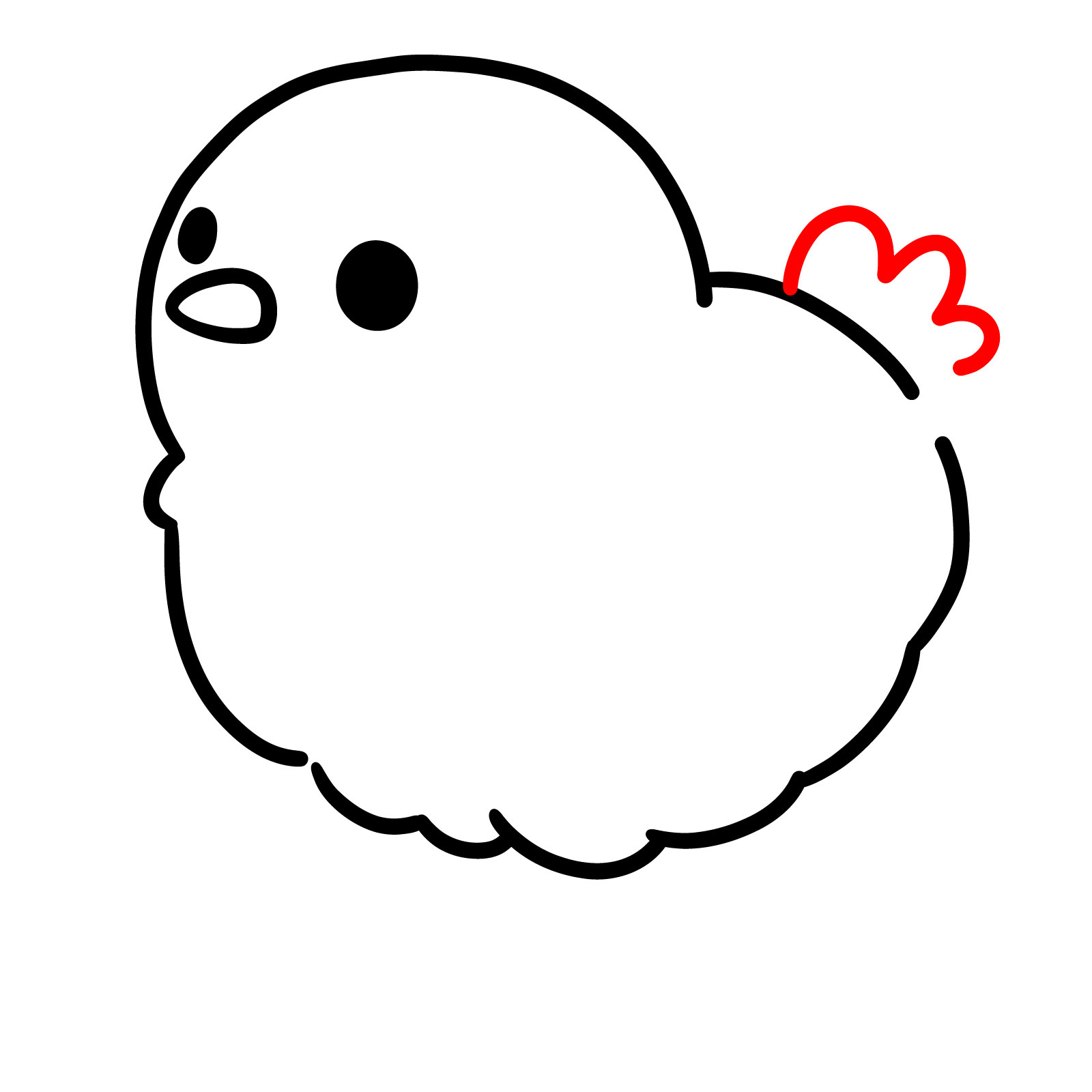 How to Draw a Cartoon Chick - step 05