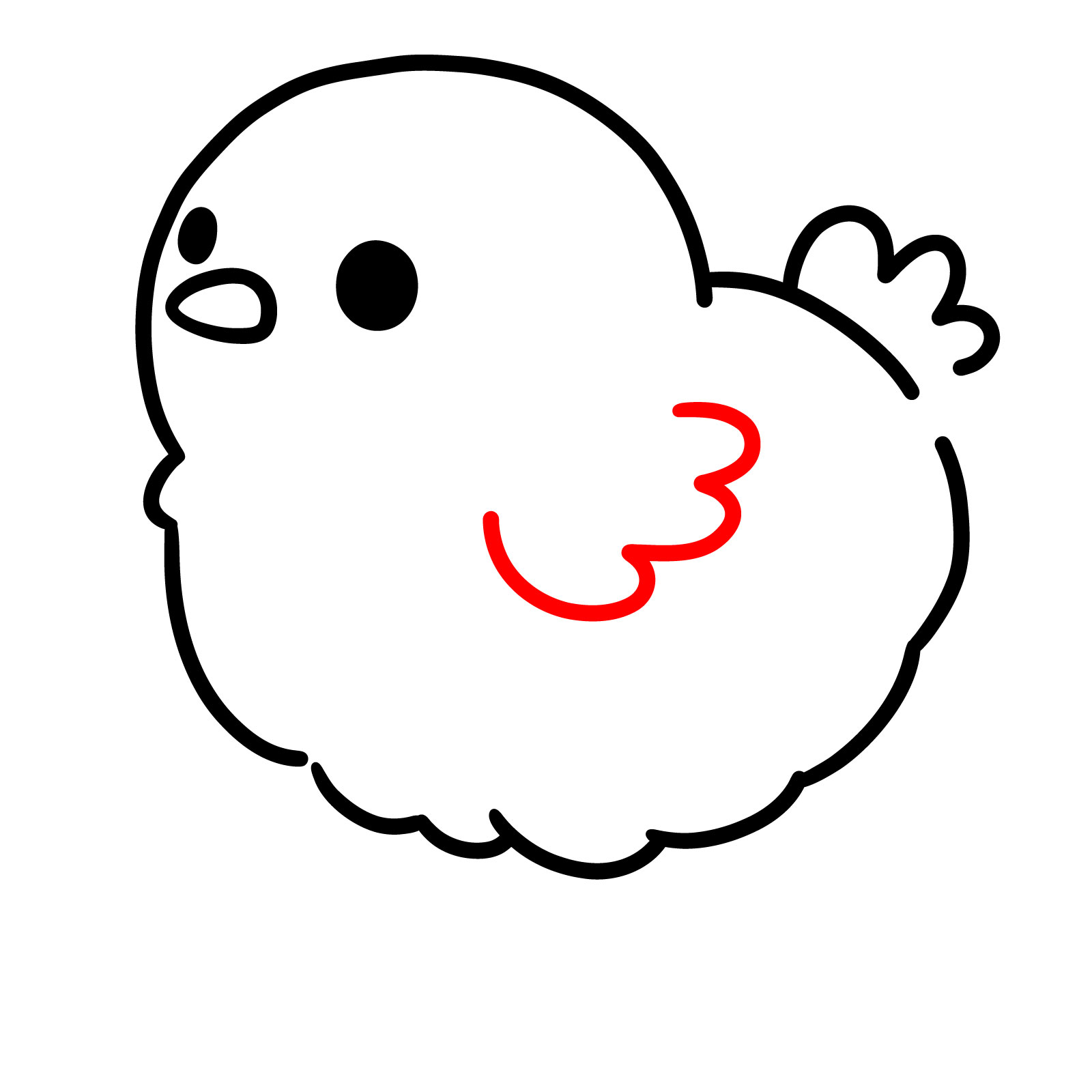 How to Draw a Cartoon Chick - step 06