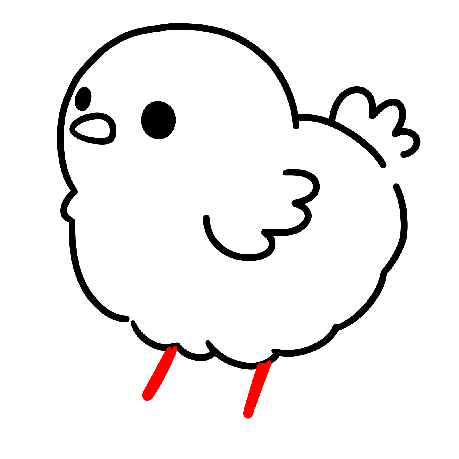 How to Draw a Cartoon Chick - step 07