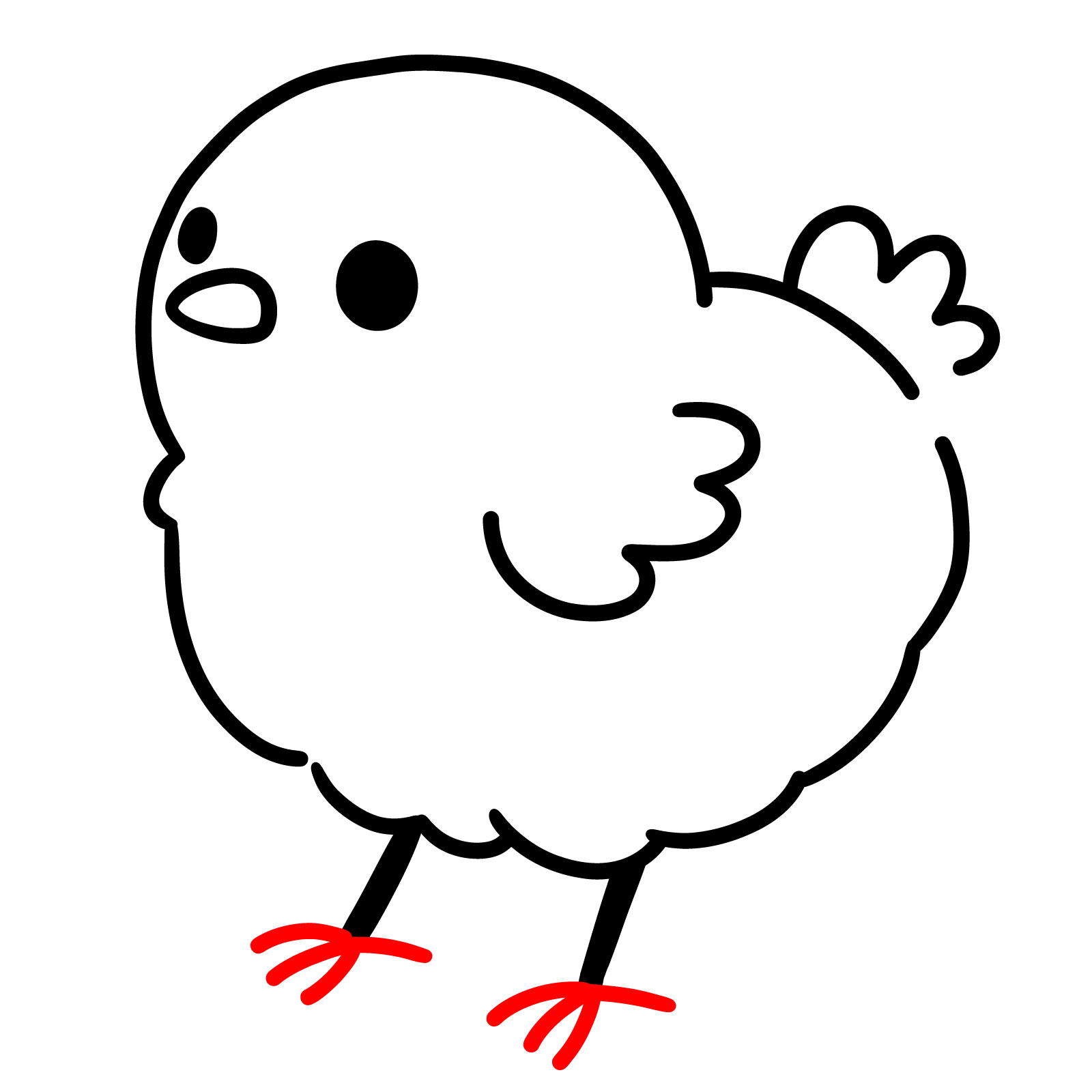 How to Draw a Cartoon Chick - step 08