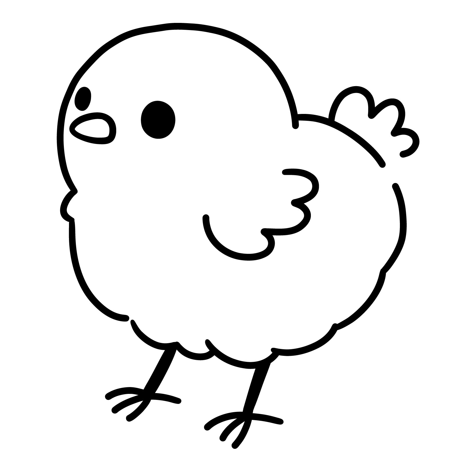 How to Draw a Cartoon Chick - final step
