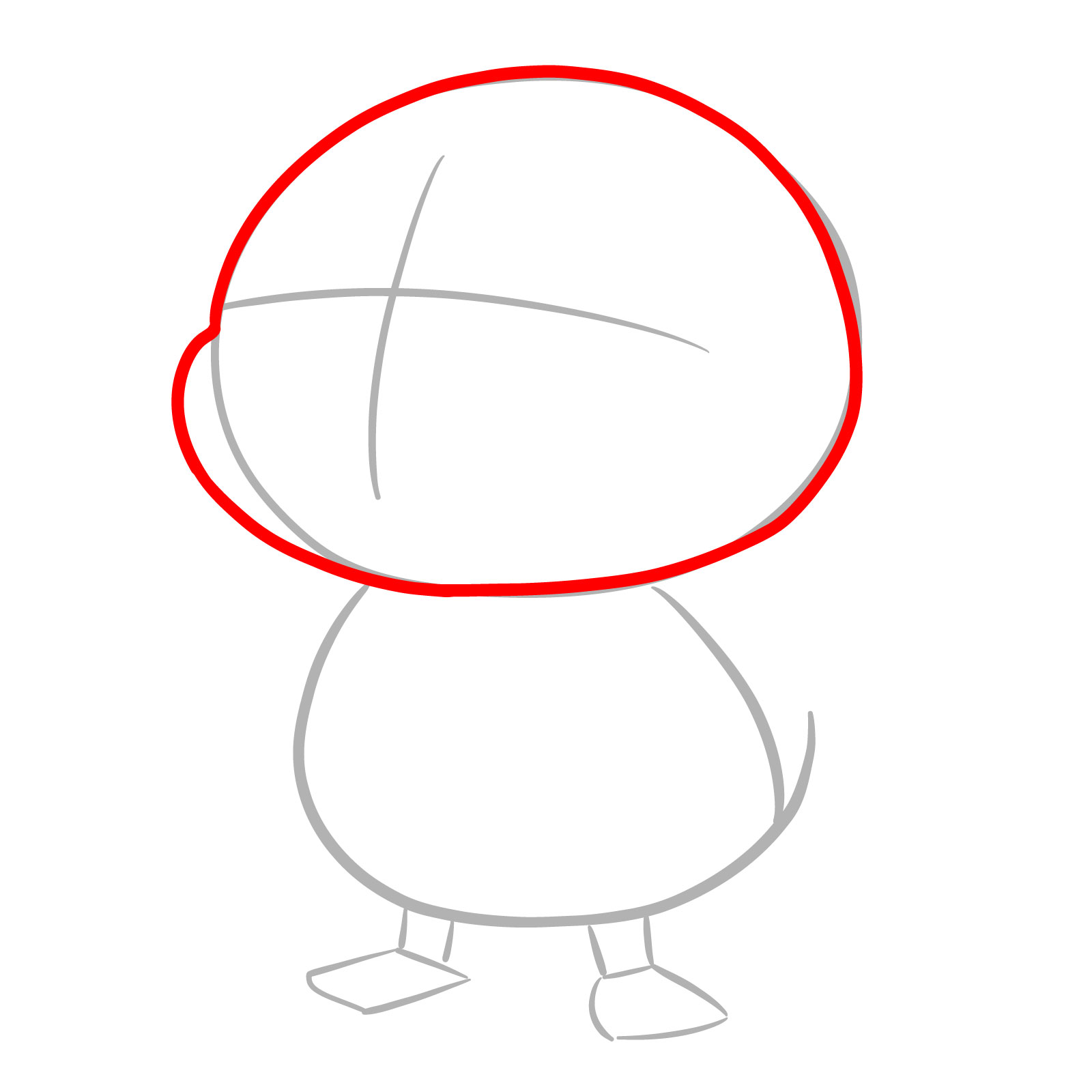How to Draw a Chibi Duck - step 02