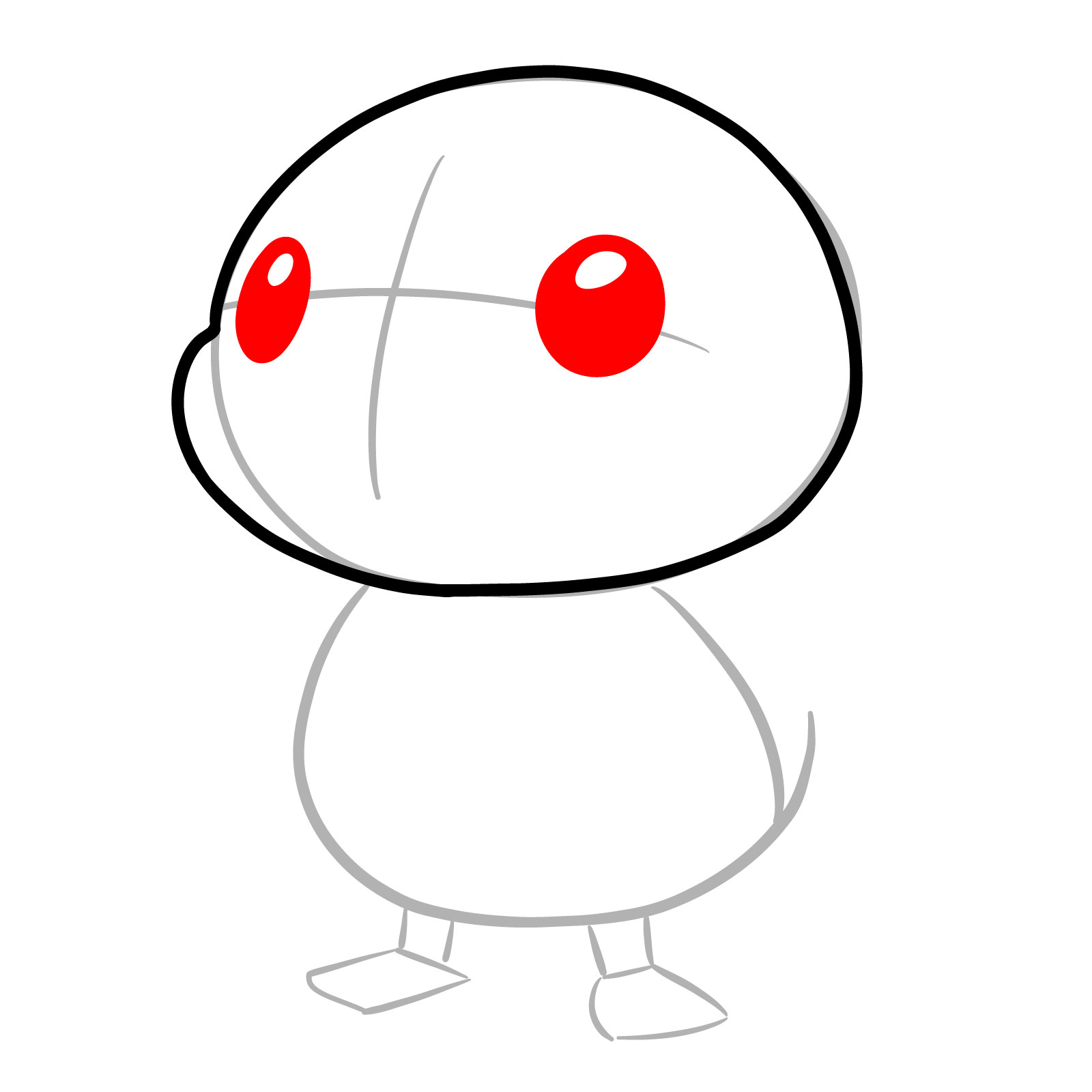 How to Draw a Chibi Duck - step 03