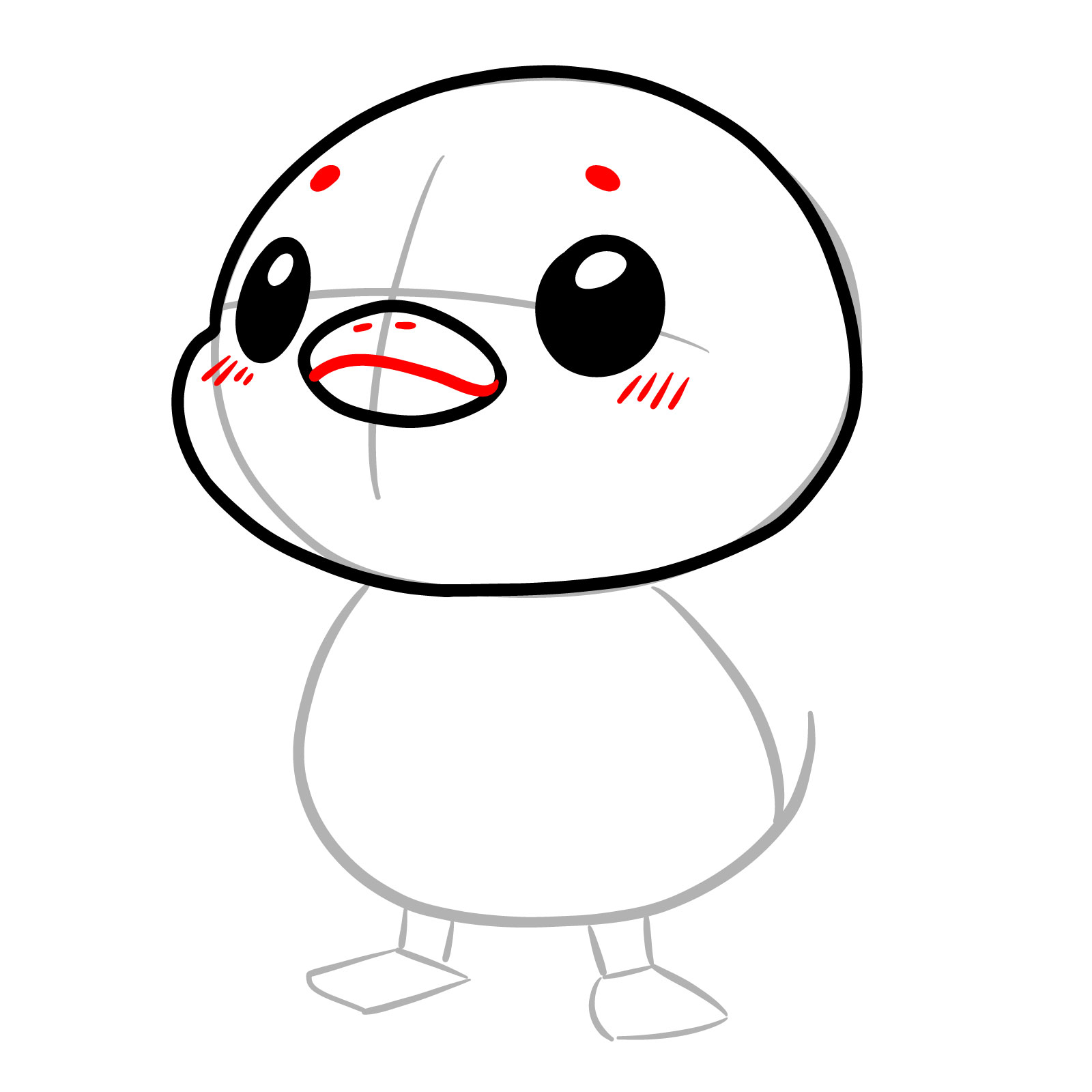 How to Draw a Chibi Duck - step 05