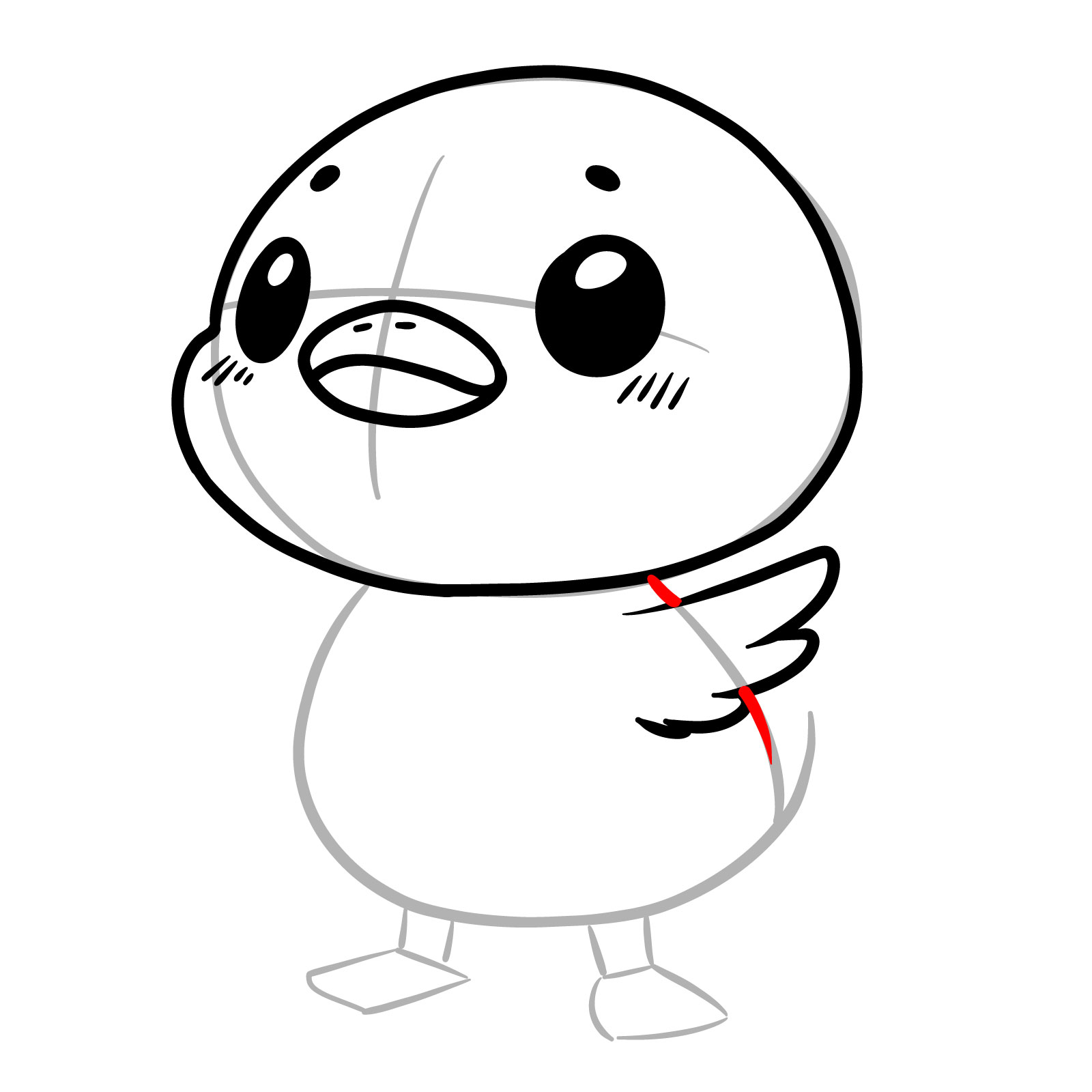 How to Draw a Chibi Duck - step 07