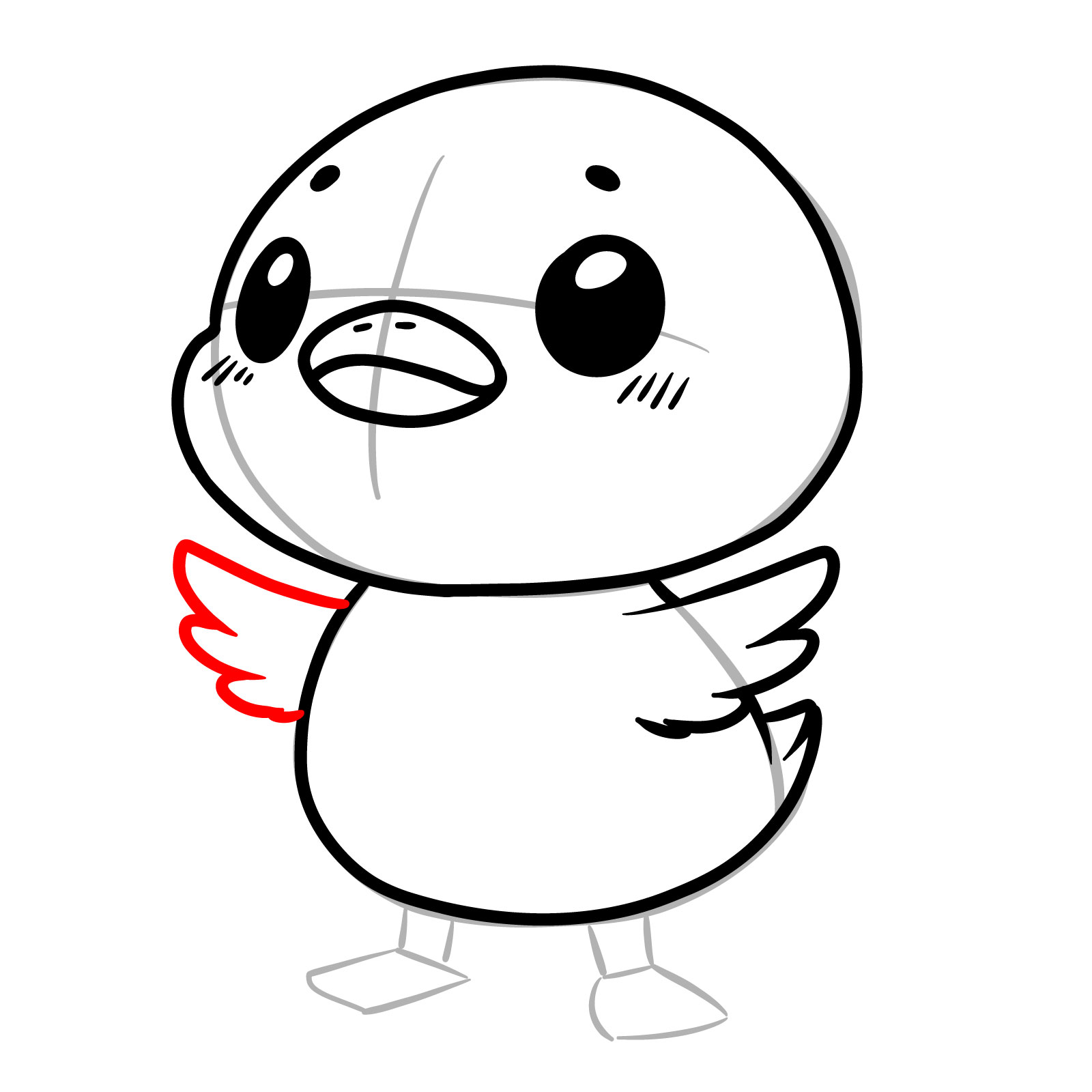 How to Draw a Chibi Duck - step 09