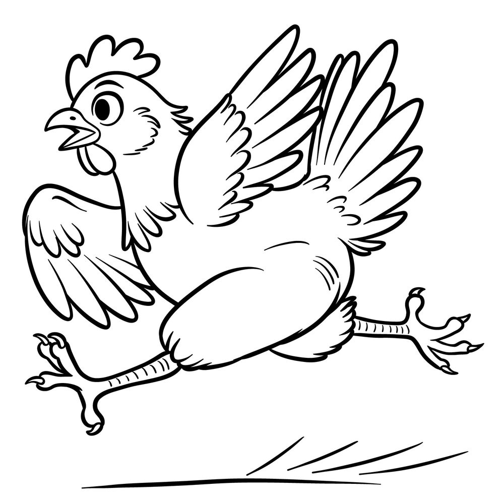 How to Draw a Running Chicken: Fun Cartoon Motion Guide