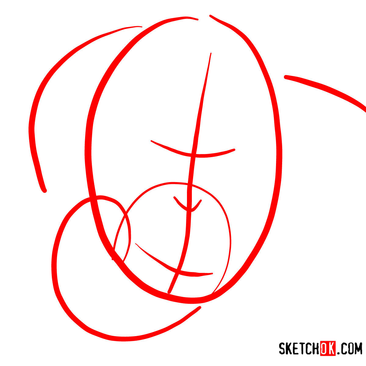 How to draw Orangutan's head | Wild Animals - step 01