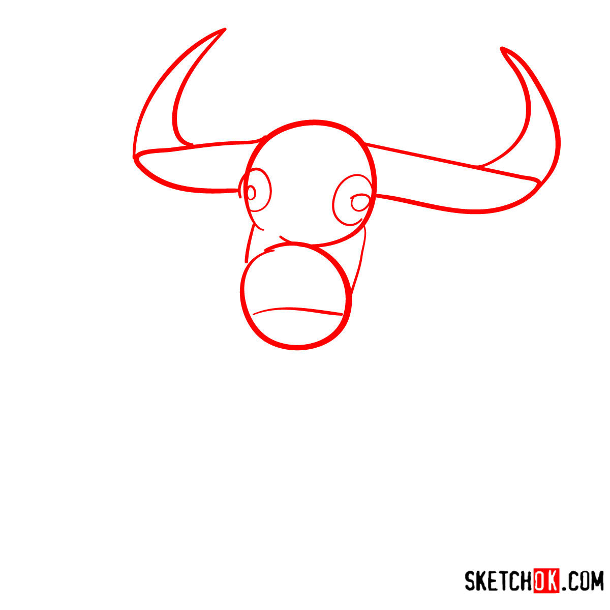 How to draw a buffalo | Wild Animals - step 01