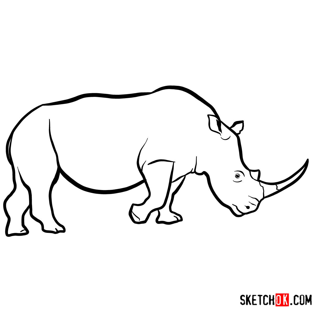 How to draw a Rhinoceros