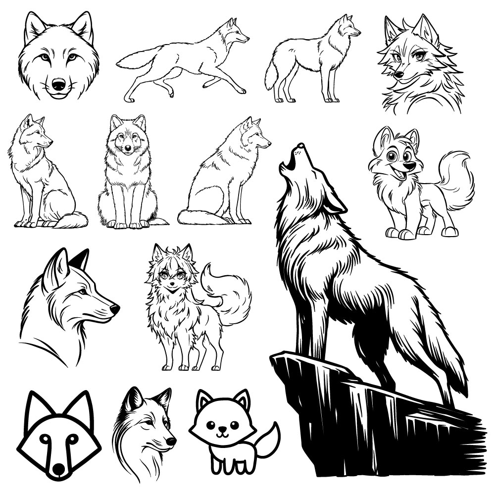 How to Draw Wolves in Different Poses and Styles: 14 Guides