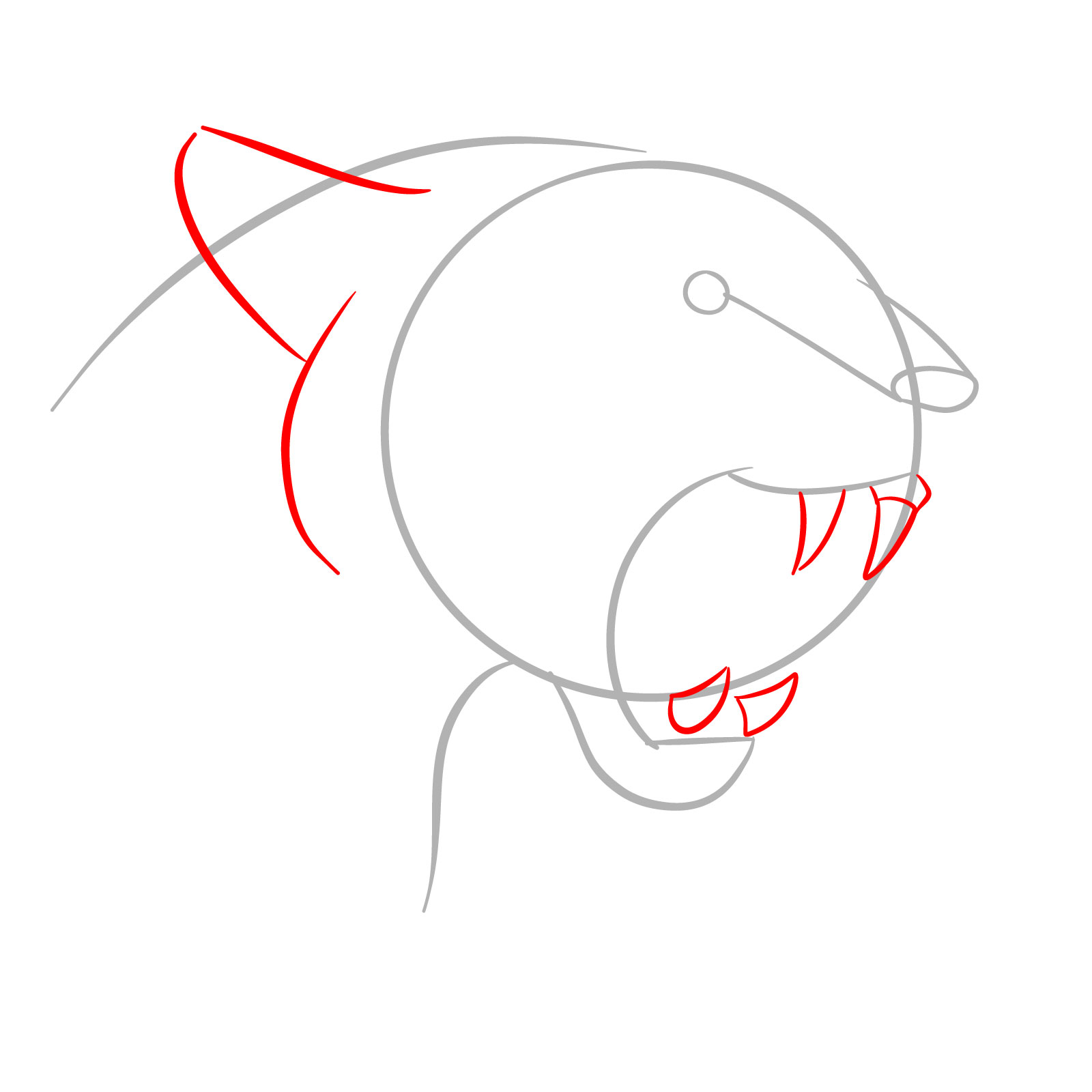 How to Draw a Roaring Cougar - step 03