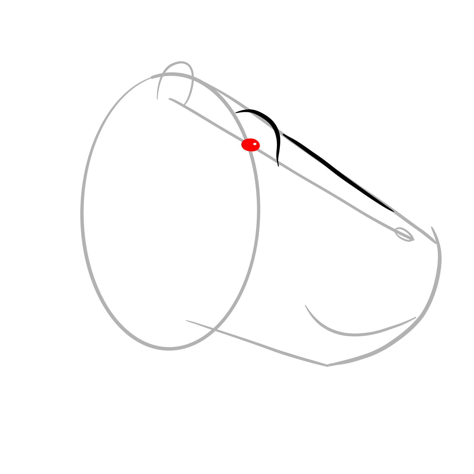 How to Draw a Hippo's Head in Profile - step 04