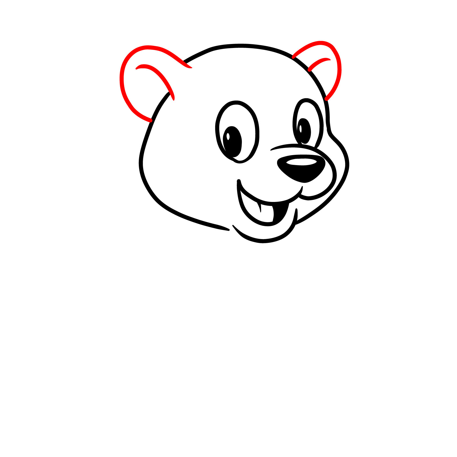 How to Draw a Cute Cartoon Leopard - step 07