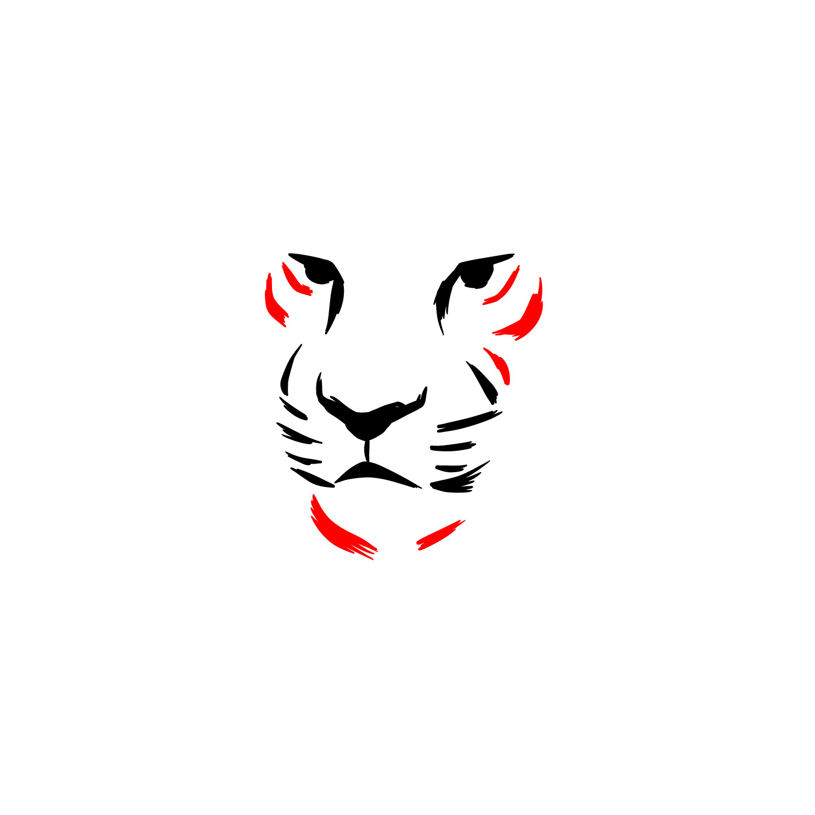 How to Draw a Stylized Tiger Face - step 06