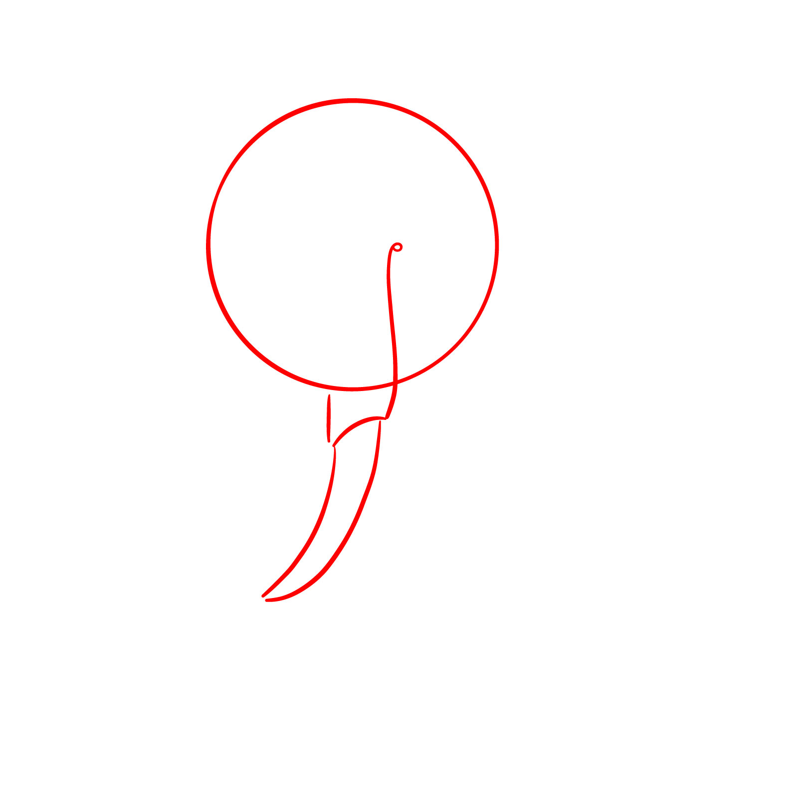 How to Draw an African Elephant Face - step 01