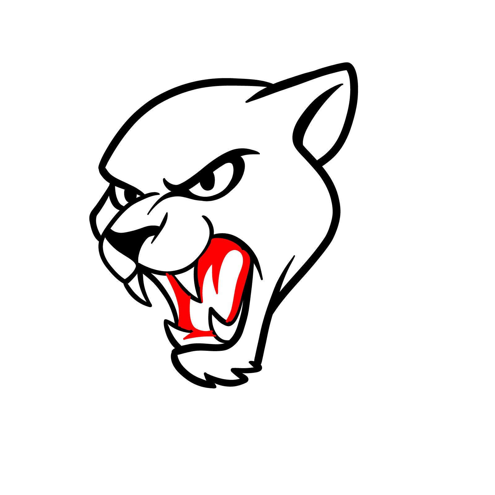 How to Draw a Cheetah Graffiti Head - step 09