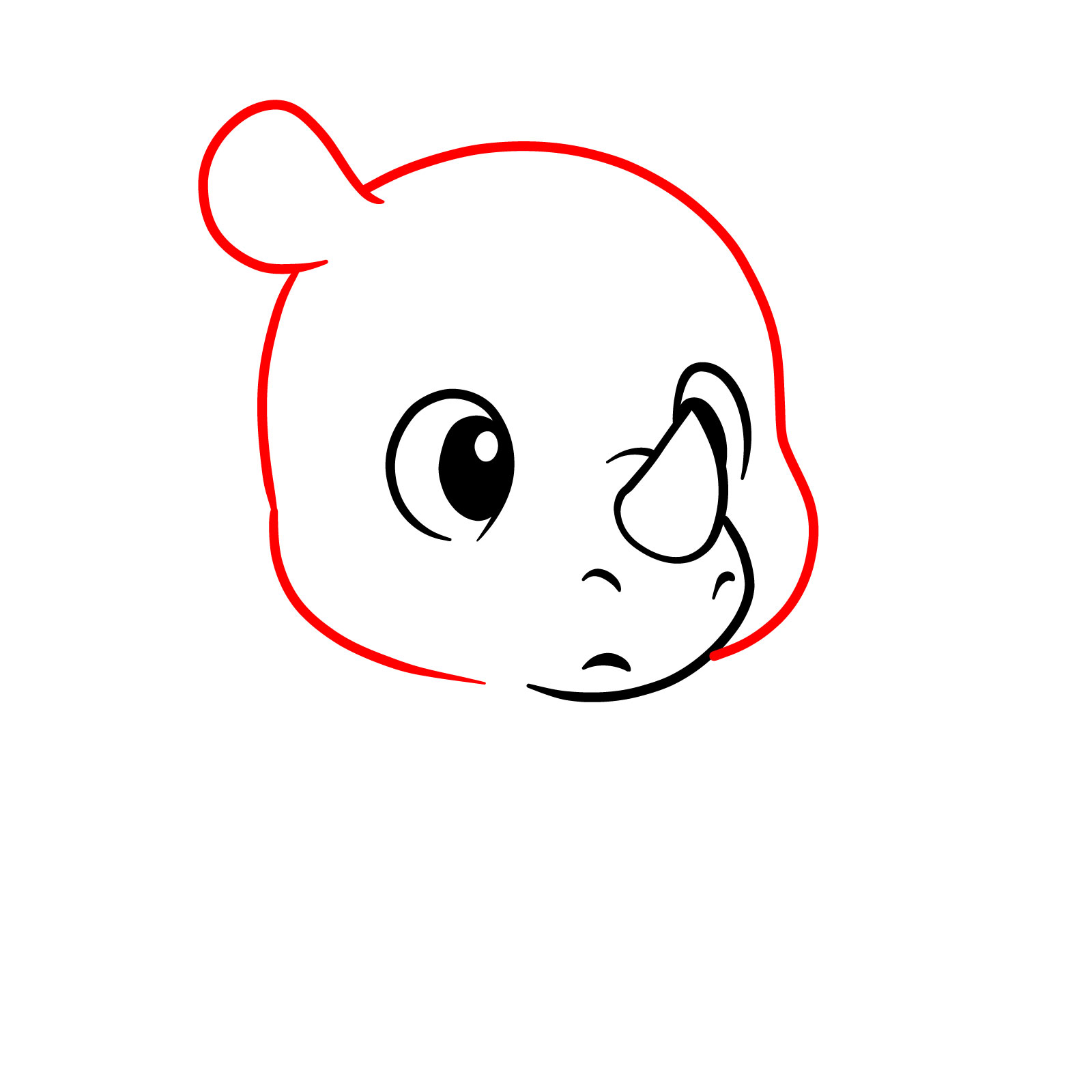 How to Draw a Cute Chibi Rhino - step 05