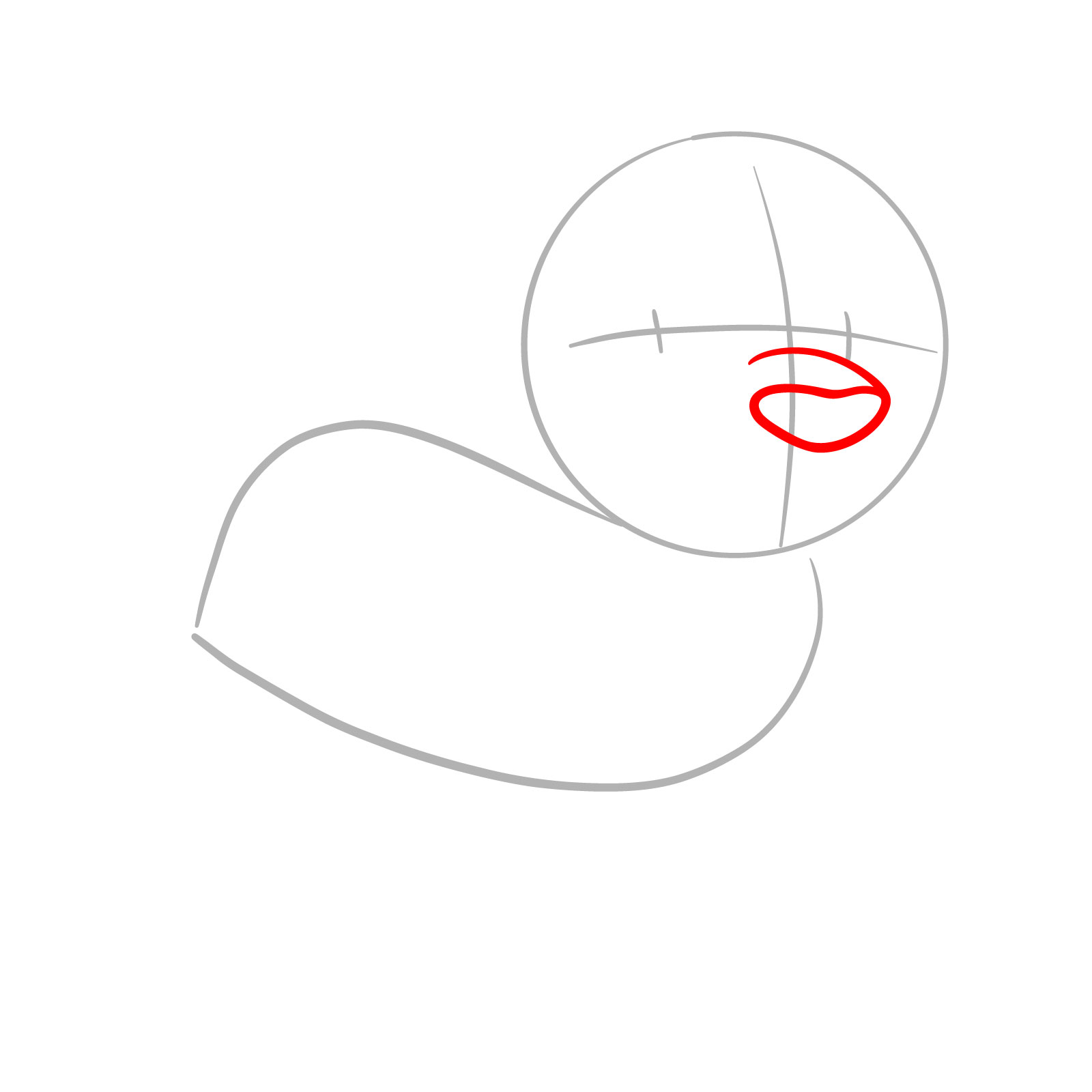How to Draw a Cartoon Cougar - step 02