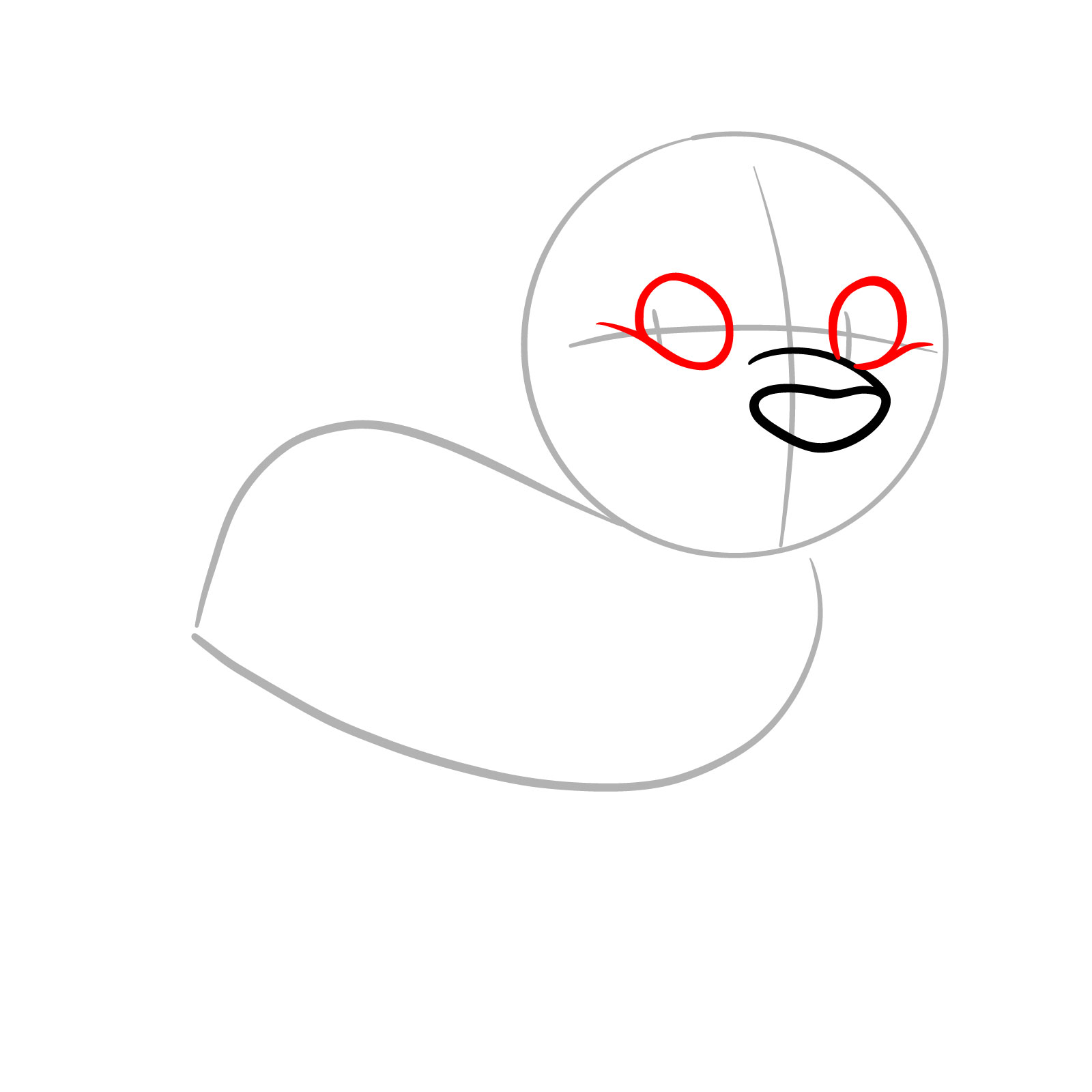 How to Draw a Cartoon Cougar - step 03
