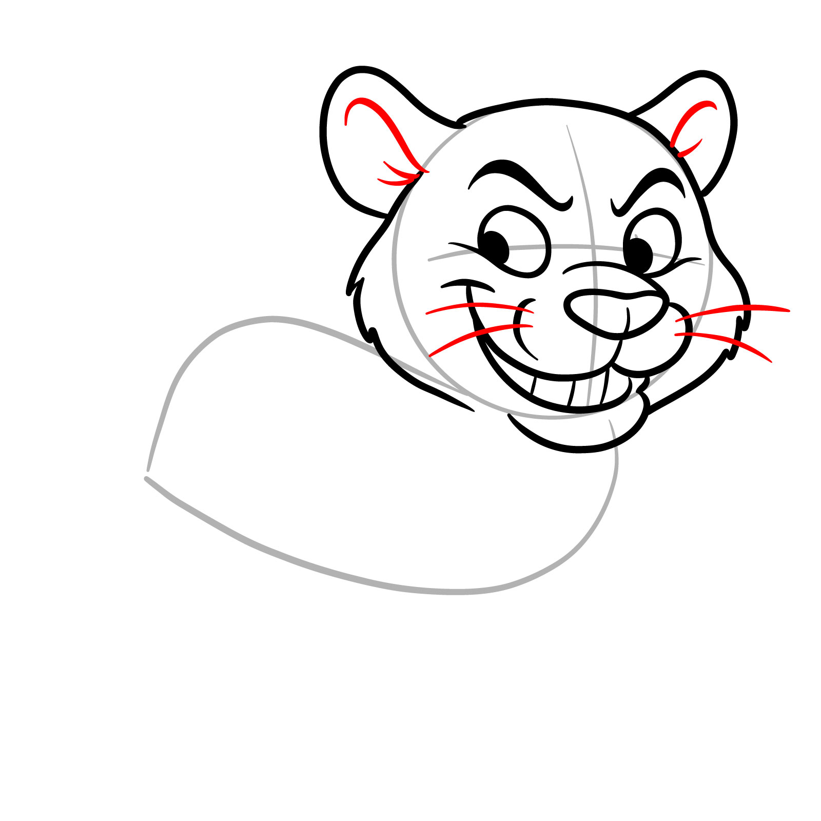 How to Draw a Cartoon Cougar - step 10