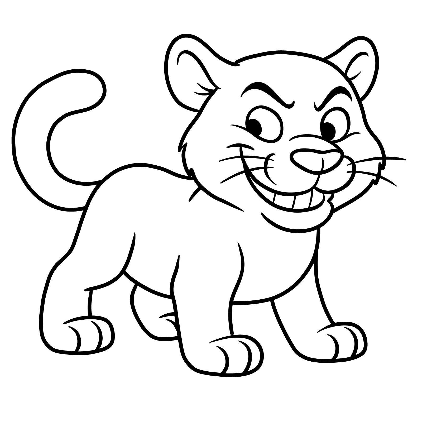 How to Draw a Cartoon Cougar - final step