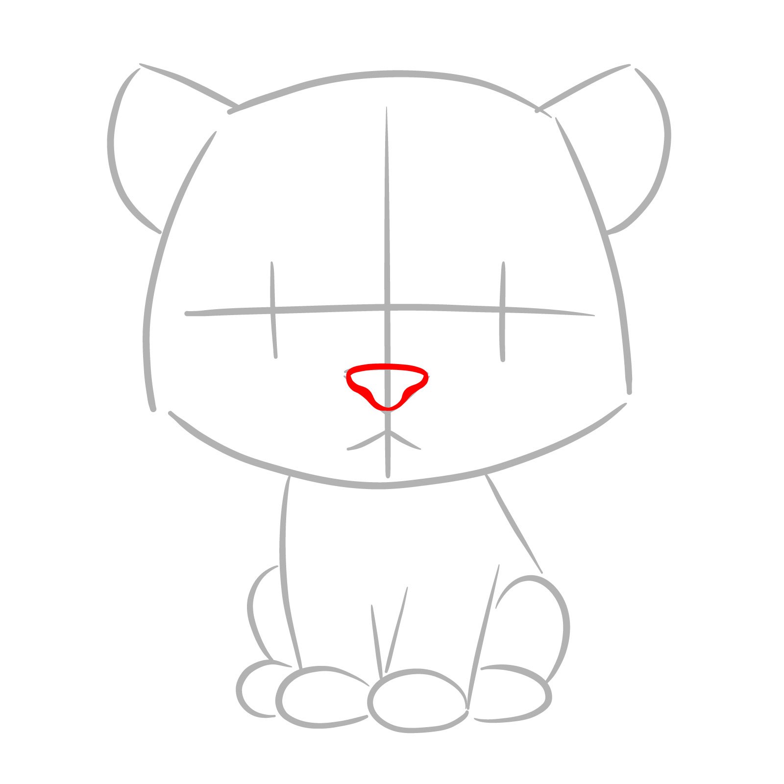 How to Draw a Chibi Jaguar - step 03
